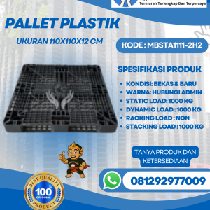 Pallet-Plastik-Baru-Bekas-110x110x12-MBSTA1111-2H2