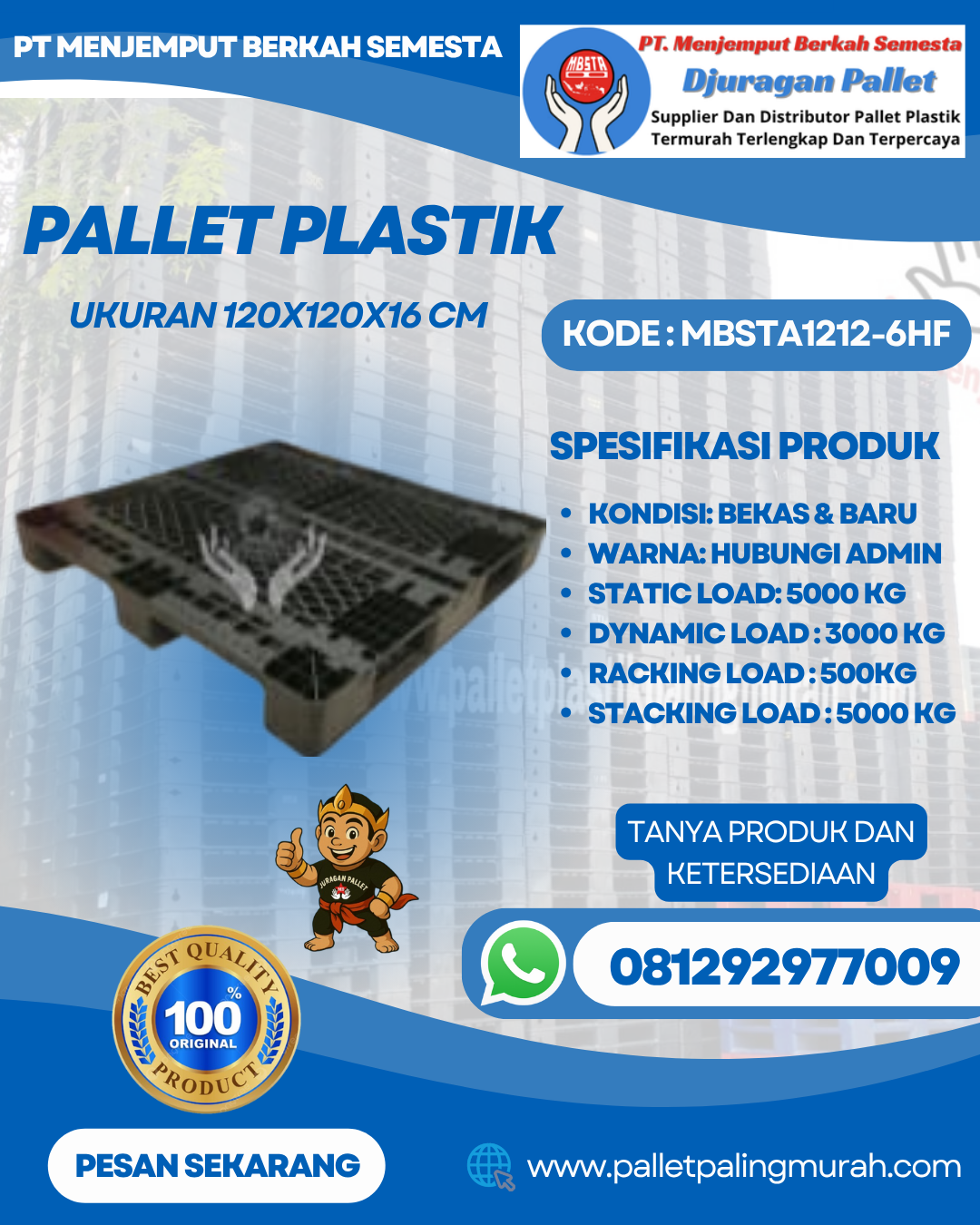 Pallet-Plastik-Baru-Bekas-120x120x16-MBSTA1212-6HF