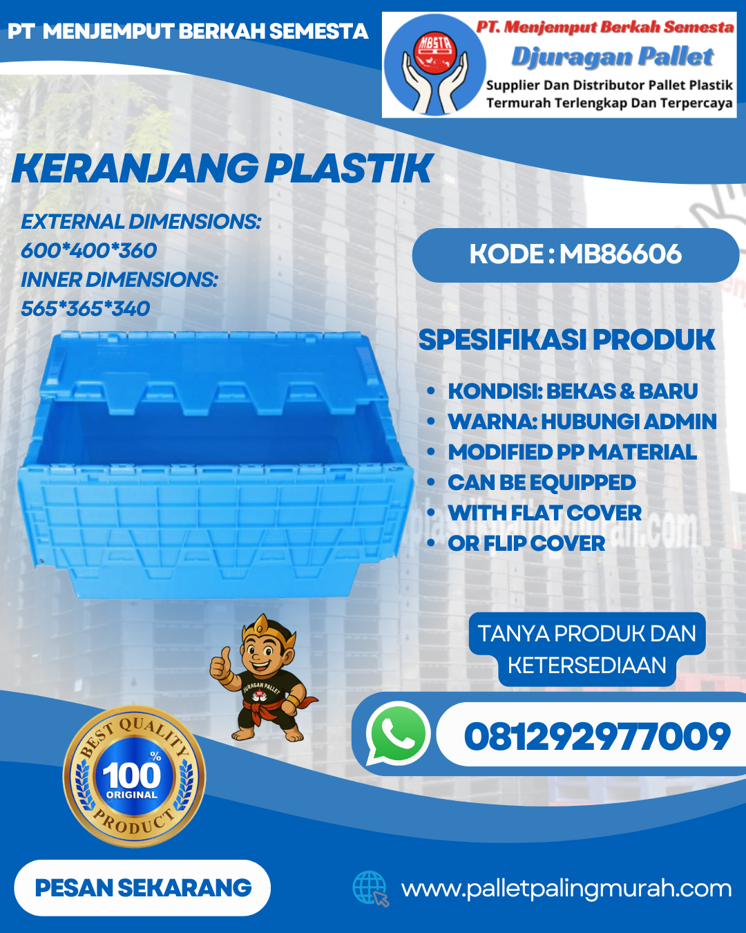 Keranjang Plastik (10) Baru & Bekas MB86606