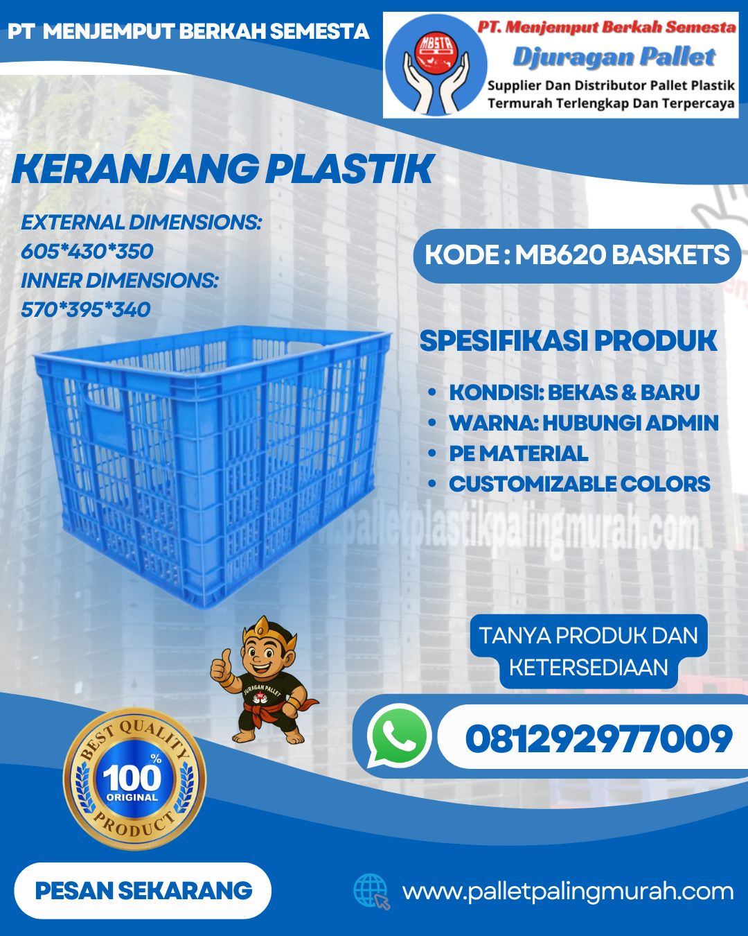 Keranjang Plastik (18) Baru & Bekas MB621 BASKETS